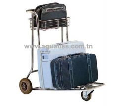 Chariot bagage aéroport inox
