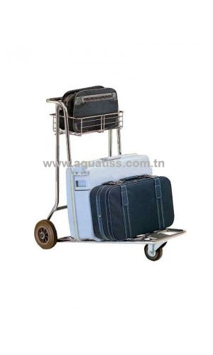 Chariot bagage aéroport inox