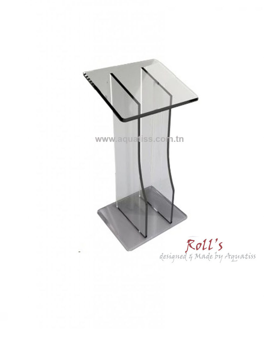 Pupitre de table plexiglas - plateau 50/40 cm avec réglette