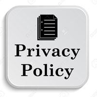 Privacy policy icon. Internet button on white background.