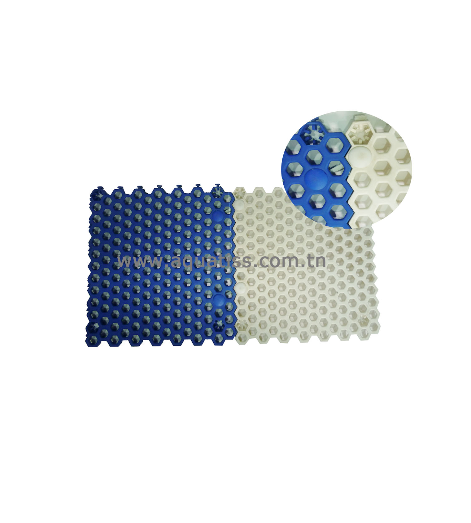 Caillebotis en plastique En tapis L: 120 cm x l: 60 cm Bleu