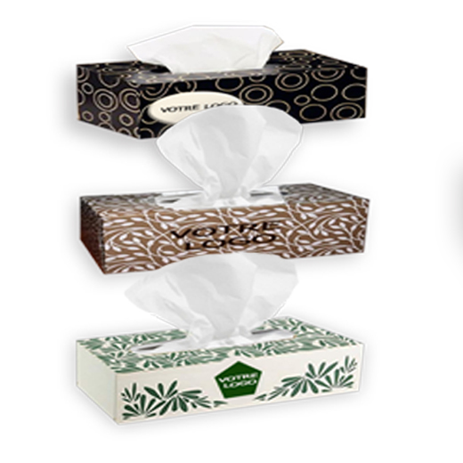 Boîtes de mouchoirs en papier personnalisées avec logo Déco