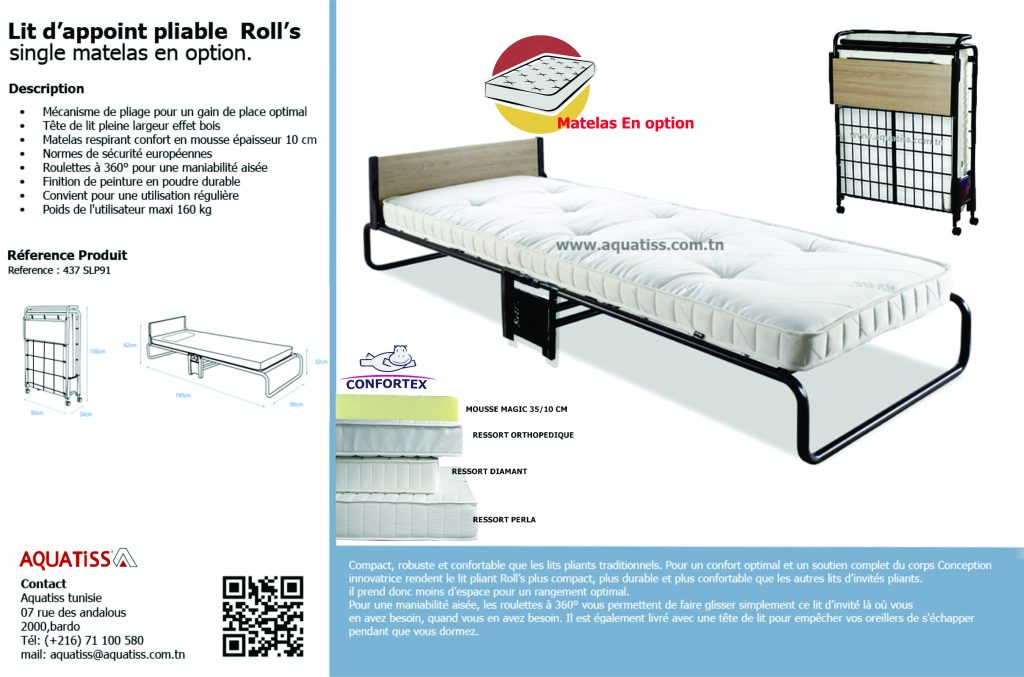 LIT D’APPOINT PLIABLE